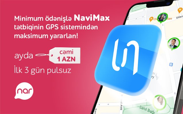 “Nar” dan yeni xidmət: NaviMax GPS izləmə imkanı
